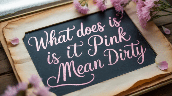 What Does Is It Pink Mean Dirty