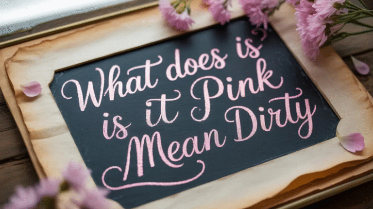 What Does Is It Pink Mean Dirty? Full Explanation of the Phrase and Its ...
